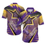 Golden Highlights Minnesota Vikings Game Day Hawaiian Shirt