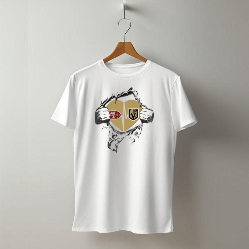 Golden Knights 49Ers Heartbeat Passion Fan T Shirt T Shirt 1