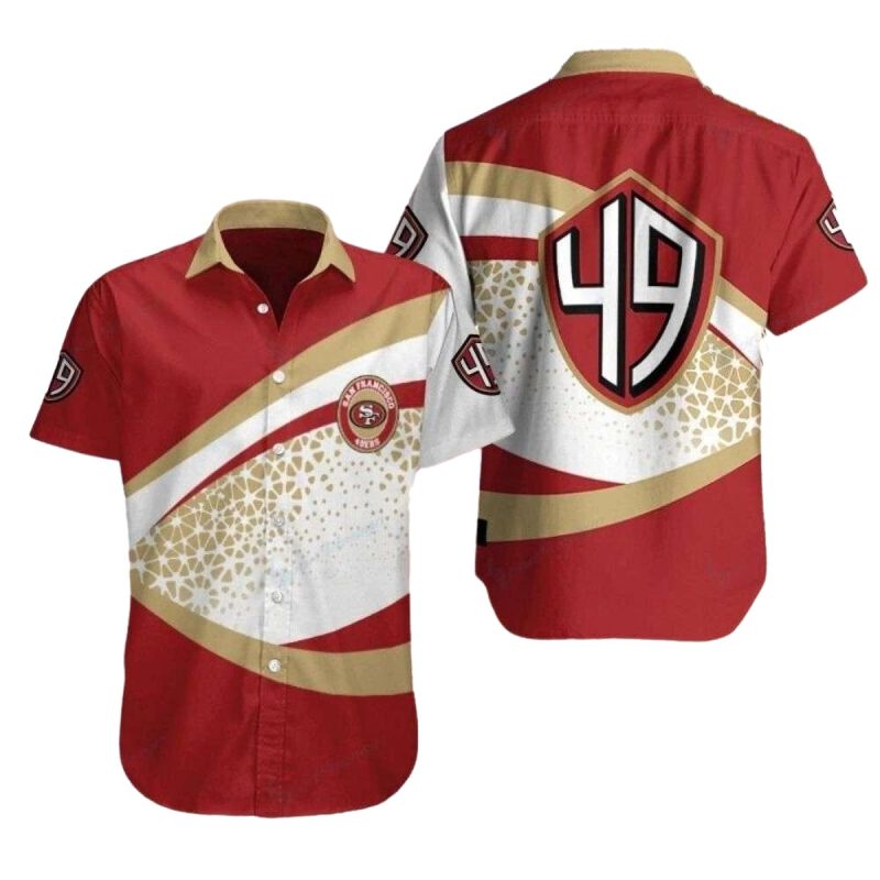 Golden Shimmer 49Ers Starlight Spectacle Hawaiian Shirt 1