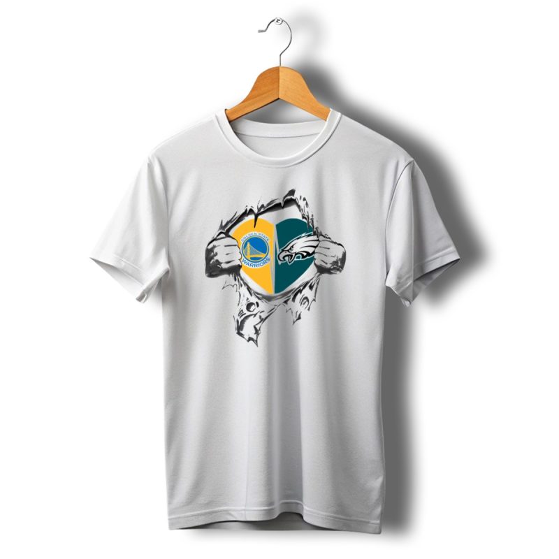 Golden State Warriors Philadelphia Eagles Its In My Heart T Shirt T Shirt 1 1