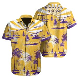 Golden Sunset Minnesota Vikings Hawaiian Shirt
