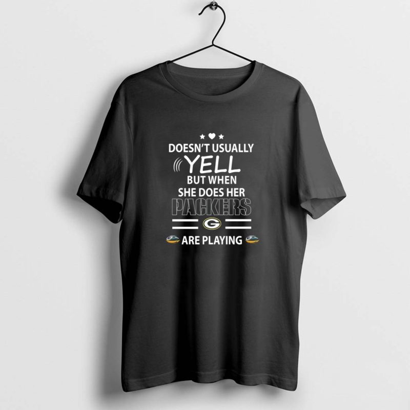 Grandma Doesnt Usually Yell But When She Does Her Packers Are Playing T Shirt 1 1 T Shirt 1 1