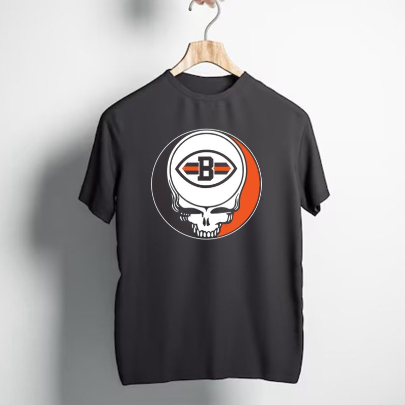 Grateful Dead Cleveland Browns Skull T Shirt 1 T Shirt 1