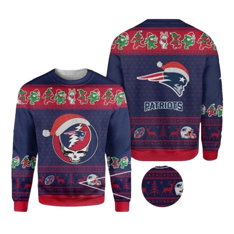 Grateful Dead Skull And Bears Ugly Sweater 1