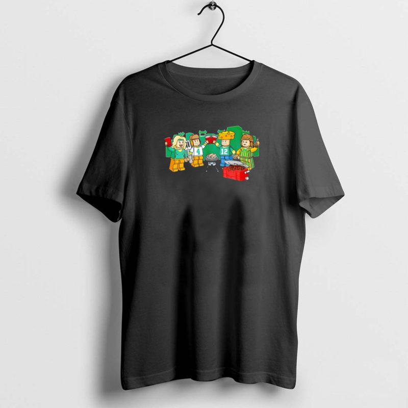 Green Bay Packers 12 Lego Minifigures Barbecue Scene T Shirt 1 1 T Shirt 1 1
