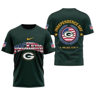 Green Bay Packers 2025 Independence Day AOP T Shirt