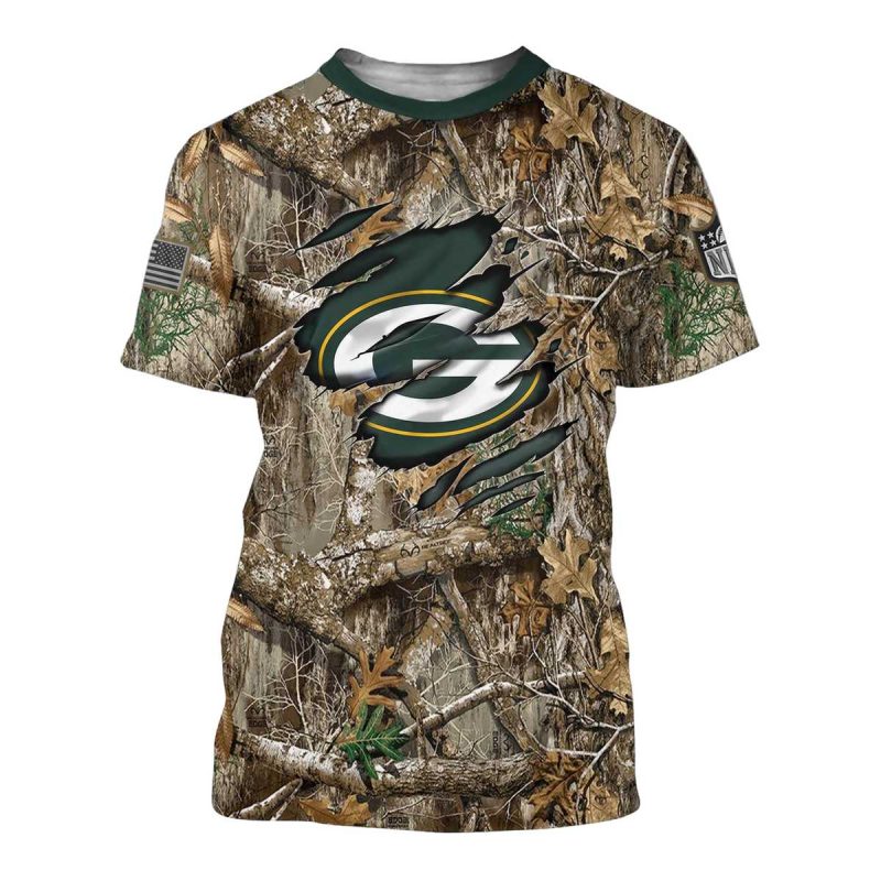 Green Bay Packers Camo Aop T Shirt 1