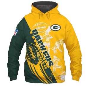 Green Bay Packers Cartoon player cute AOP Hoodie