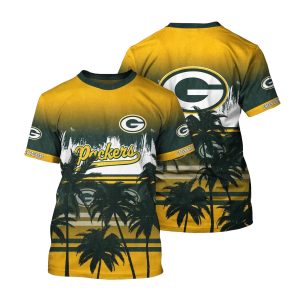 Green Bay Packers Coconut Island AOP T Shirt