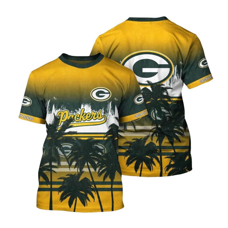 Green Bay Packers Coconut Island Aop T Shirt 1