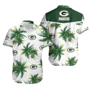 Green Bay Packers Coconut Palm Tree Hawaiian Shirt
