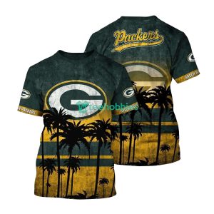 Green Bay Packers Coconut Tree Vintage AOP T Shirt