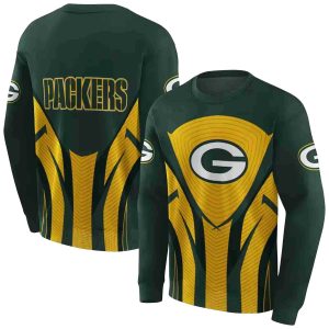 Green Bay Packers Concentric Lines Green Black AOP Sweatshirt