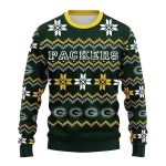 Green Bay Packers Cute Snowflakes Graphic Gift For Men Aop Sweatshirt