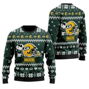 Green Bay Packers Cute The Snoopy Show Football Helmet Ugly Sweater