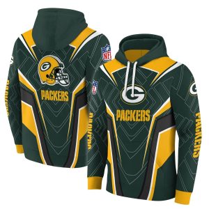 Green Bay Packers Energetic Vibes Navy Green AOP Hoodie