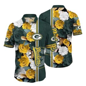 Green Bay Packers Festive Flora Hawaiian Shirt