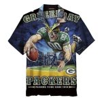Green Bay Packers Fierce Football Player Mascot Hawaiian Shirt