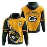 Green Bay Packers Flame Balls Graphic Gift For Fans Aop Hoodie