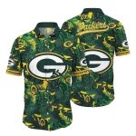 Green Bay Packers Floral Field Yellow Rose Playbook Hawaiian Shirt