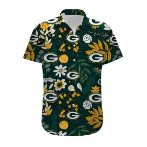 Green Bay Packers Floral Pattern Tropical Fanwear Hawaiian Shirt