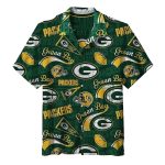 Green Bay Packers Football Theme Logo Retro Hawaiian Shirt