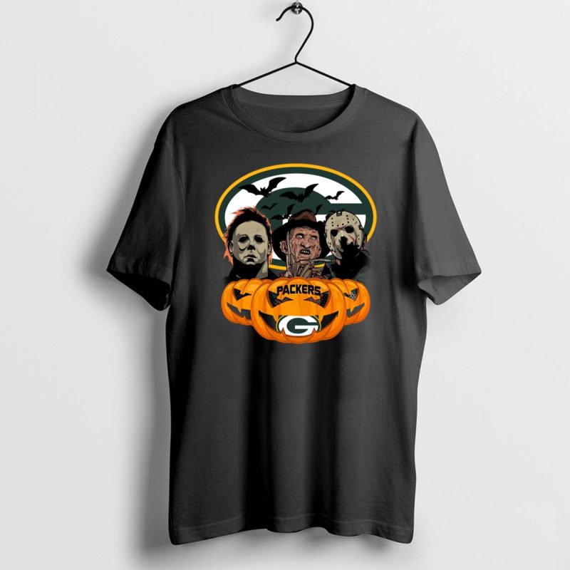 Green Bay Packers Freddy Krueger Michael Myers Jason Voorhees Halloween Shirt T Shirt 1 0