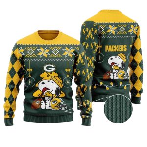 Green Bay Packers Funny Charlie Brown Snoopy Ugly Sweater