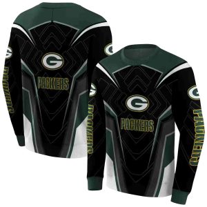 Green Bay Packers Futuristic Pattern Green Black AOP Sweatshirt