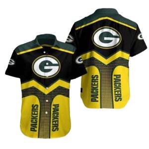 Green Bay Packers Game Day Geometric Hawaiian Shirt