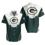 Green Bay Packers Geometric White Green Hawaiian Shirt