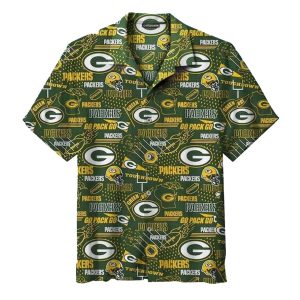 Green Bay Packers Go Pack Go Logo Hawaiian Shirt