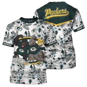 Green Bay Packers Godzilla King Kong AOP T Shirt
