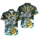 Green Bay Packers Grateful Dead Skeleton Surfer Hawaiian Shirt