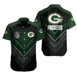 Green Bay Packers Gridiron Hexagon Green Hawaiian Shirt