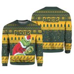 Green Bay Packers Grinch Hug Ball Ugly Sweater