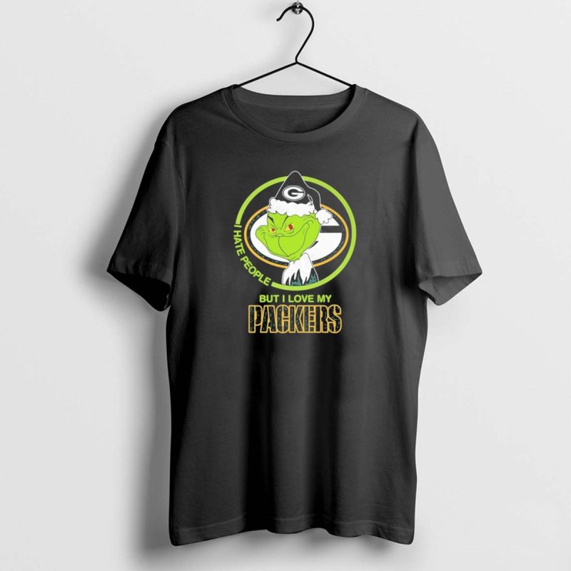 Green Bay Packers Grinch I Hate People But I Love My Packers T Shirt 1 1 T Shirt 1 1