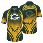 Green Bay Packers Halftone Green And Yellow Pattern AOP T-Shirt