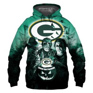 Green Bay Packers Halloween Horror Night AOP Hoodie