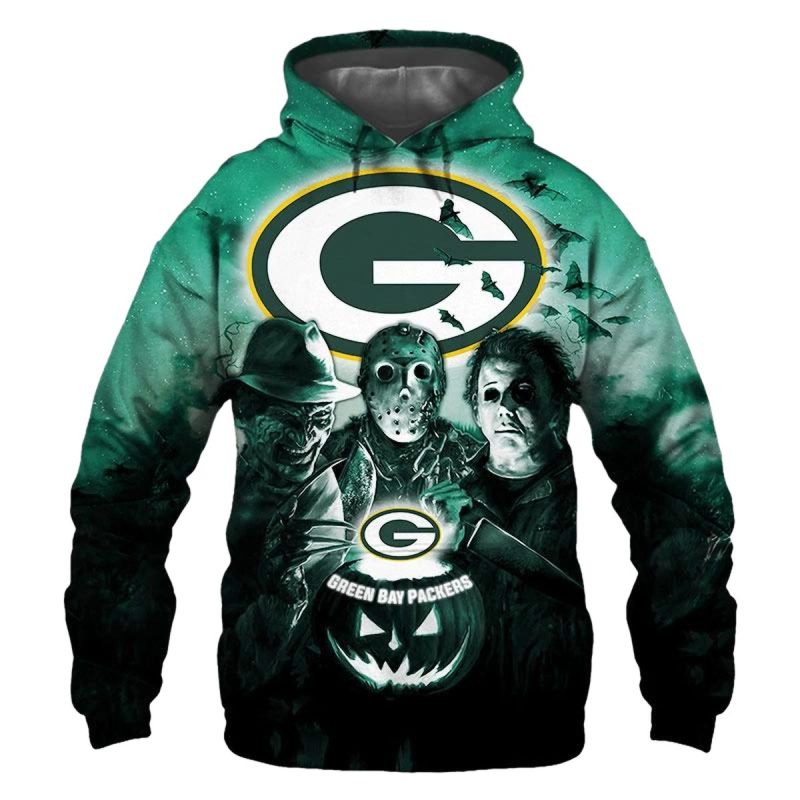 Green Bay Packers Halloween Horror Night Aop Hoodie 1
