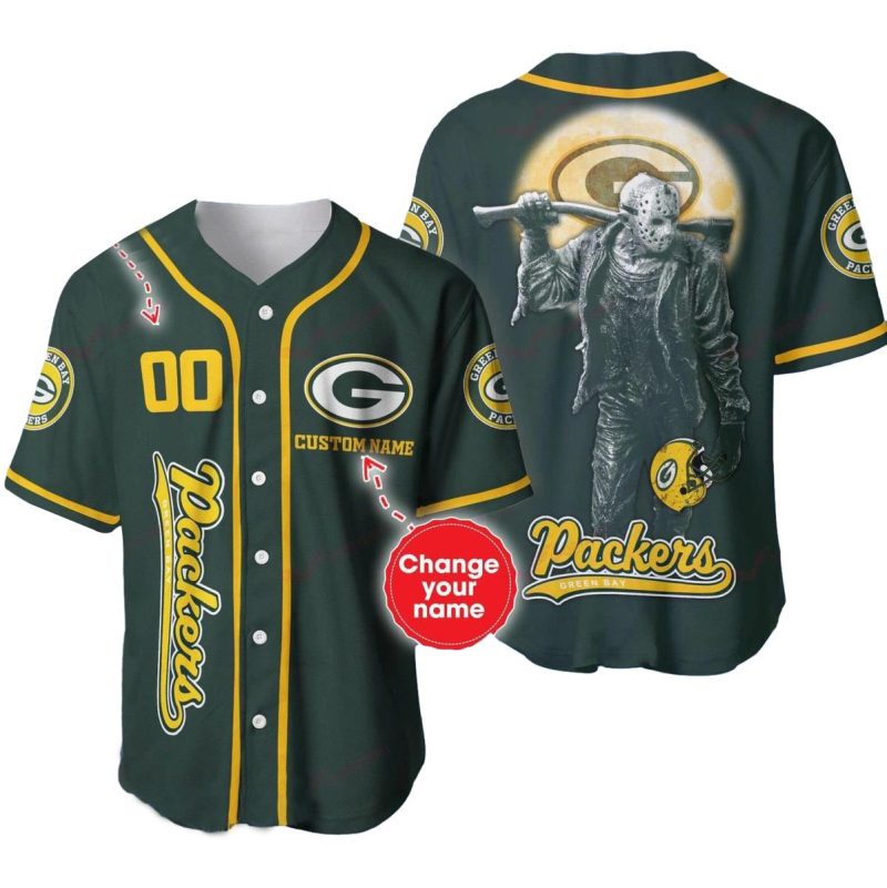 Green Bay Packers Jason Voorhees Baseball Jersey