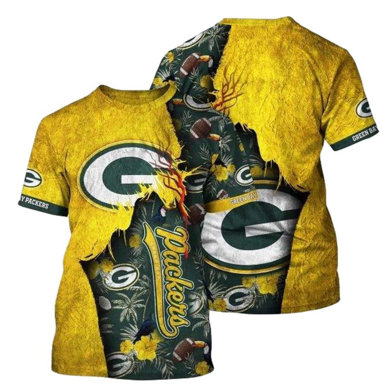 Green Bay Packers Jesus Pattern Aop T Shirt 1