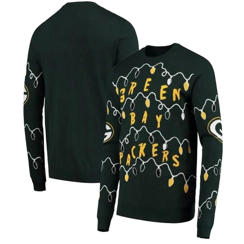 Green Bay Packers Light Up Christmas Ugly Sweater 1