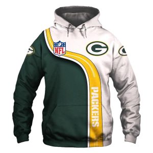 Green Bay Packers Logo Lovely Green White And Yellow AOP Hoodie