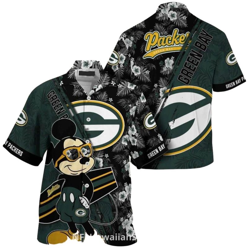 Green Bay Packers Mickey Character Hawaiian Shirt 1
