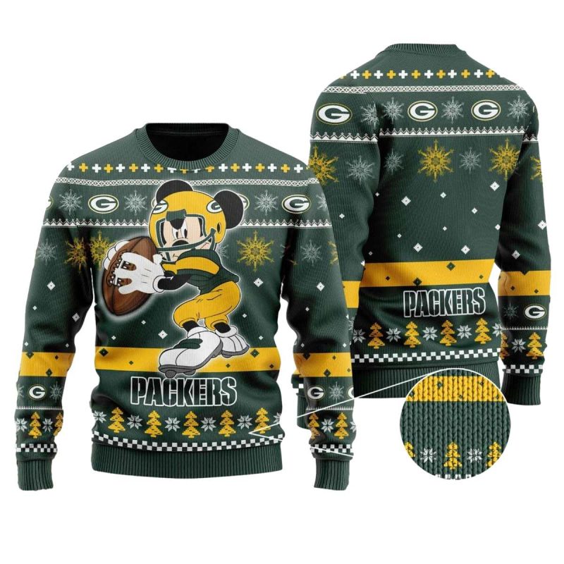 Green Bay Packers Mickey Mouse Funny Ugly Sweater 1