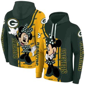 Green Bay Packers Minnie Mouse Green AOP Hoodie