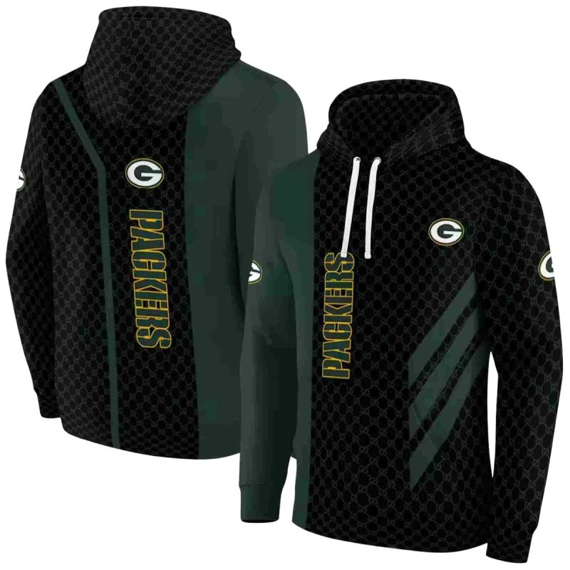 Green Bay Packers Monogram Pattern Green Aop Hoodie 1