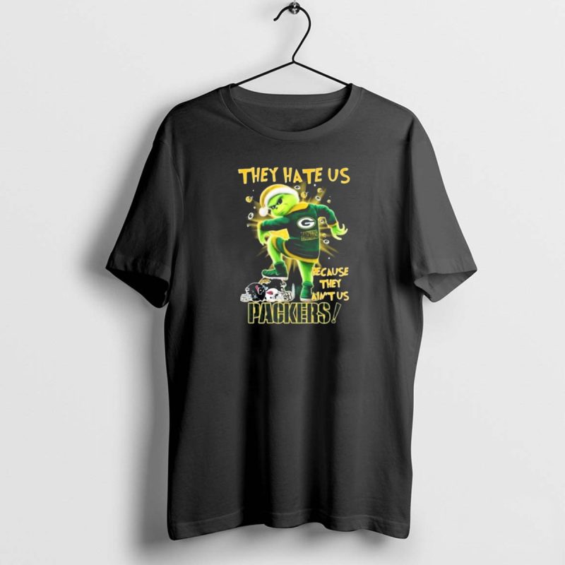 Green Bay Packers Nfl The Grinch They Hate Us Because They Aina%C2%80%C2%99T Us Packers T Shirt 1 1 T Shirt 1 1