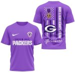 Green Bay Packers National Purple Heart Day AOP T-Shirt